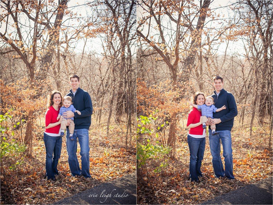 fall family photos at shawnee mission park