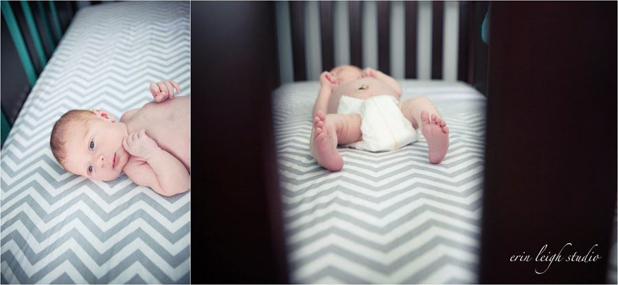 newborn photos in baby's nursery kansas city