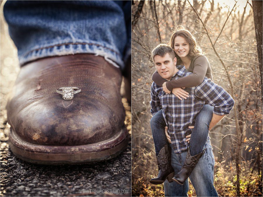 ring shot on a cowboy boot