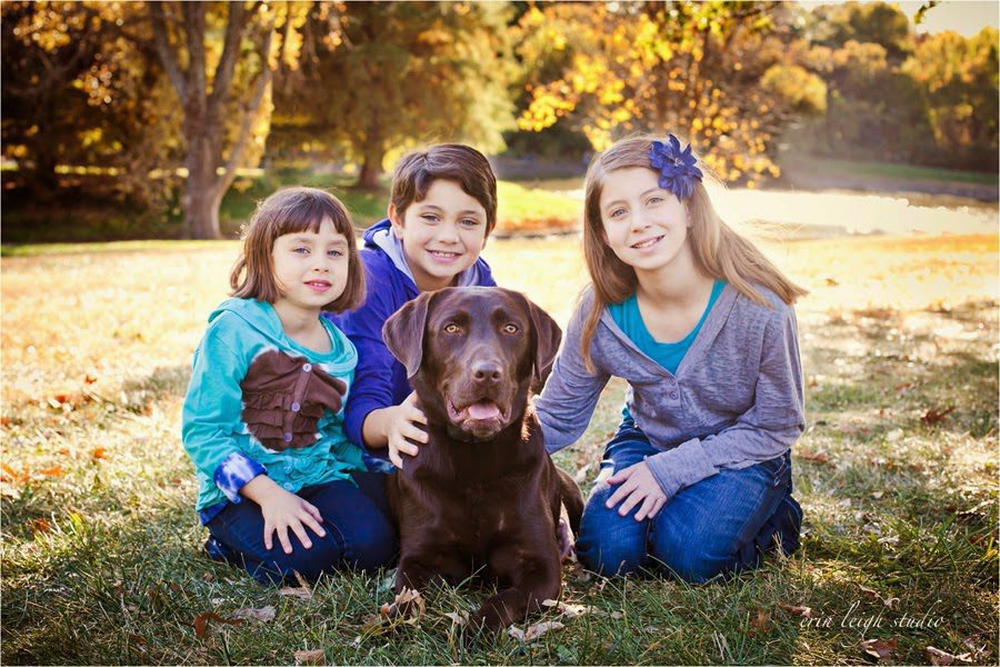 kids and dog photos