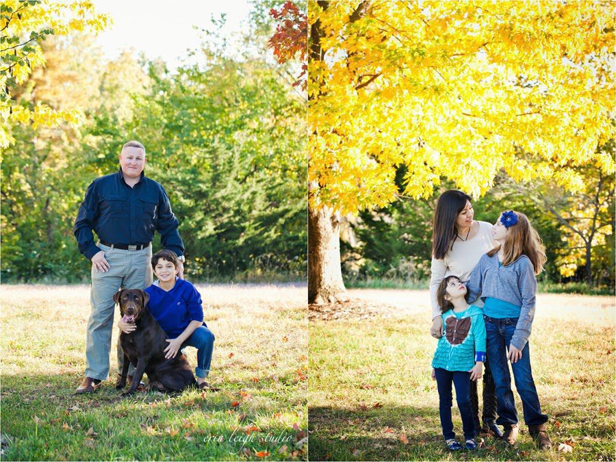 Shawnee Mission Park Family Photos with dog