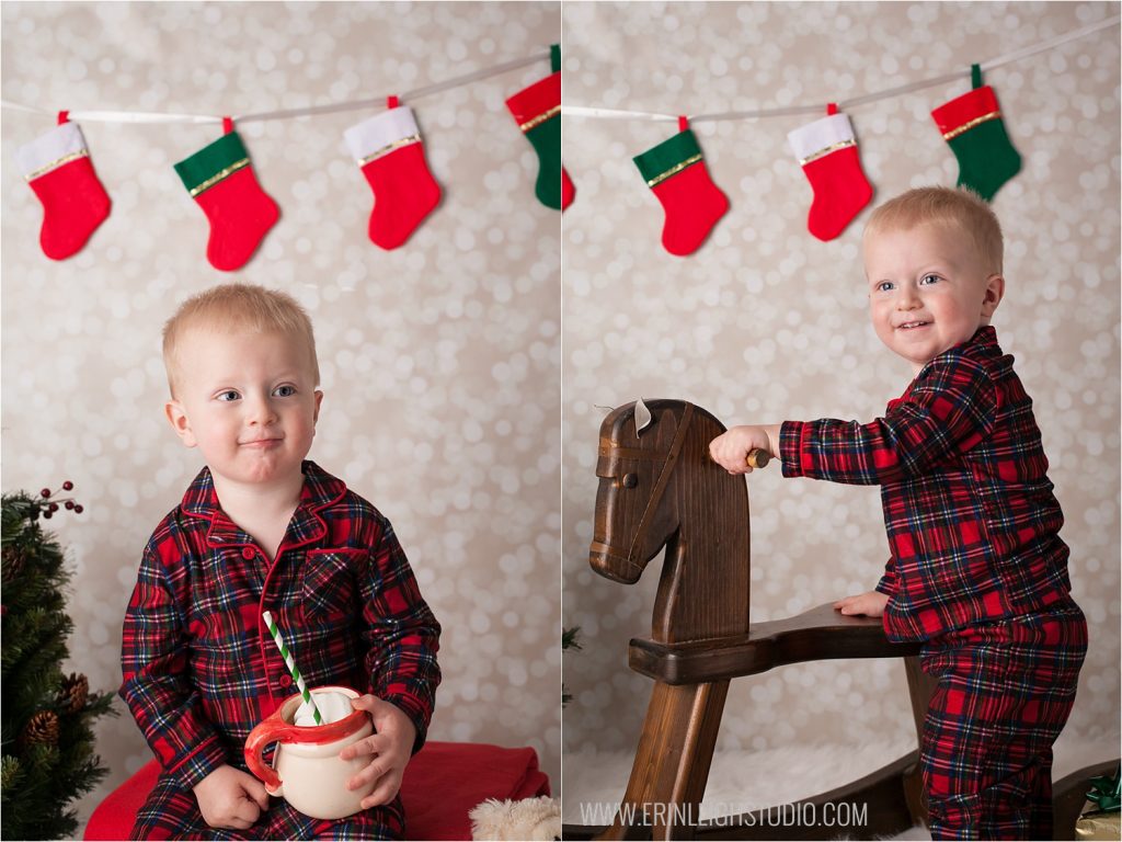 Christmas Photos on Rocking Horse Olathe Photographer