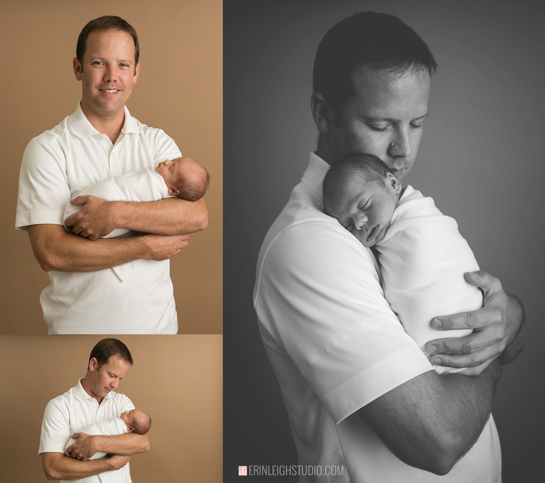 dad with newborn photos