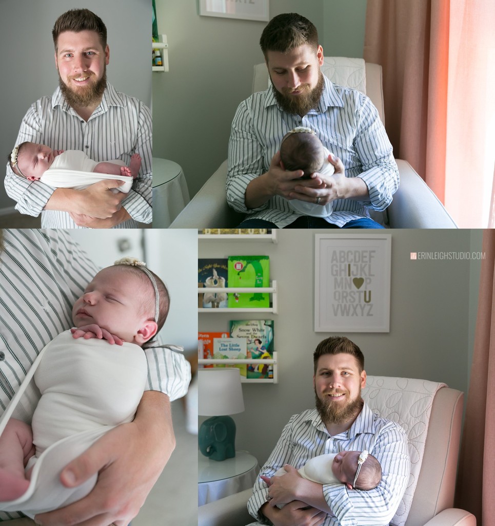 Olathe Lifestyle Newborn Photographer. Dad and newborn photos. Kansas City Newborn Photographer