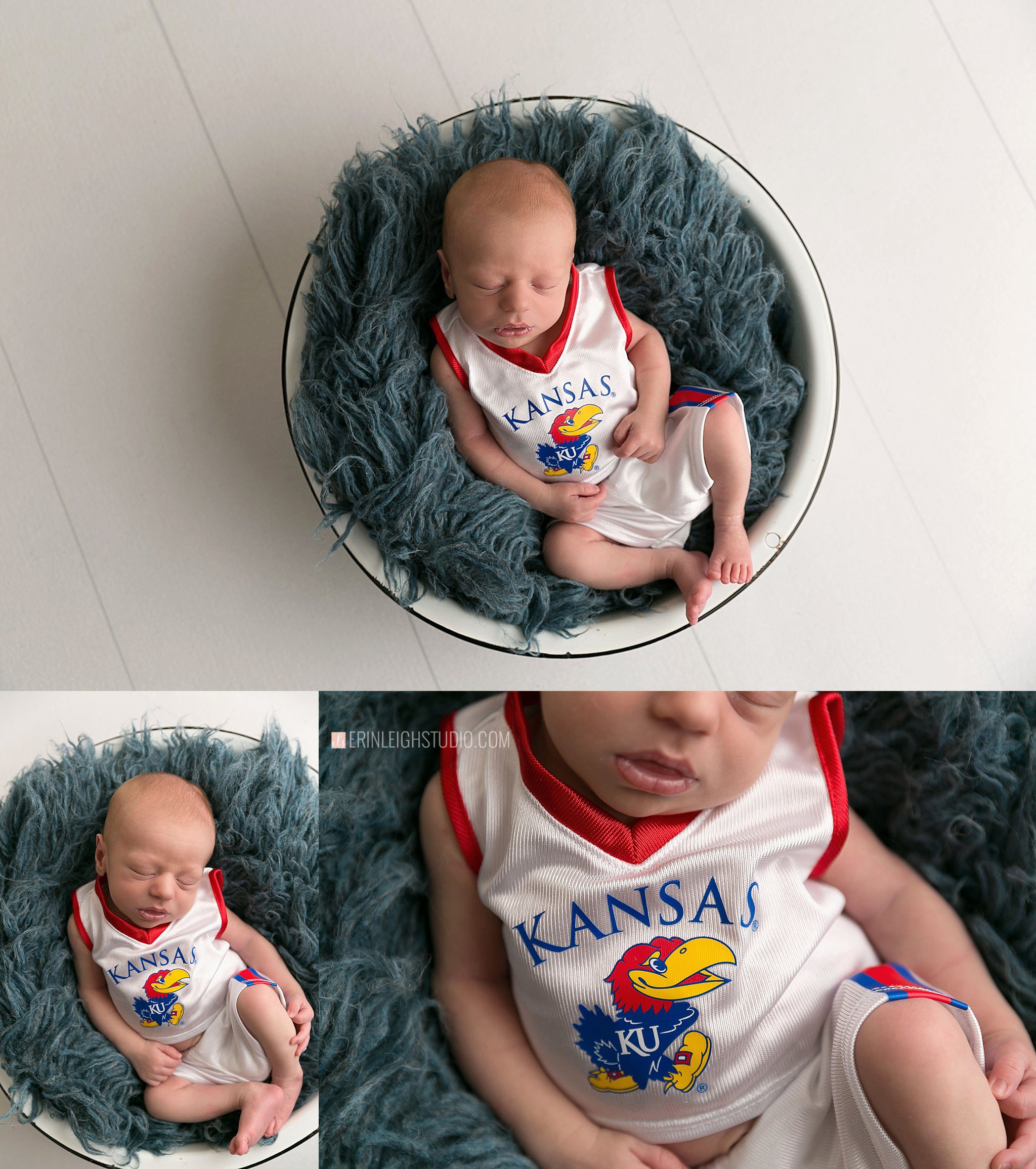Kansas Jayhawks newborn photo